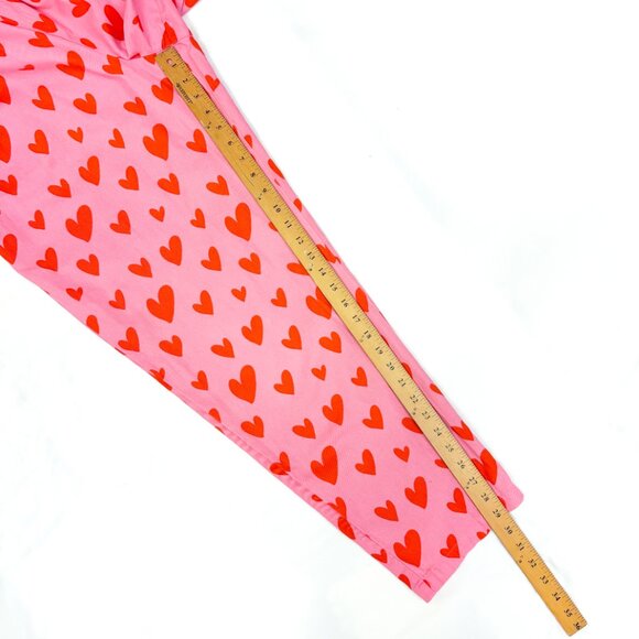 Lucy & Yak Alexa cotton trousers in pink heart cupid print size Medium - Picture 6 of 7